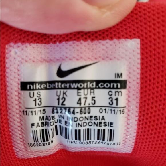 NWOT - Red leather Nike Marxman - Picture 3 of 5